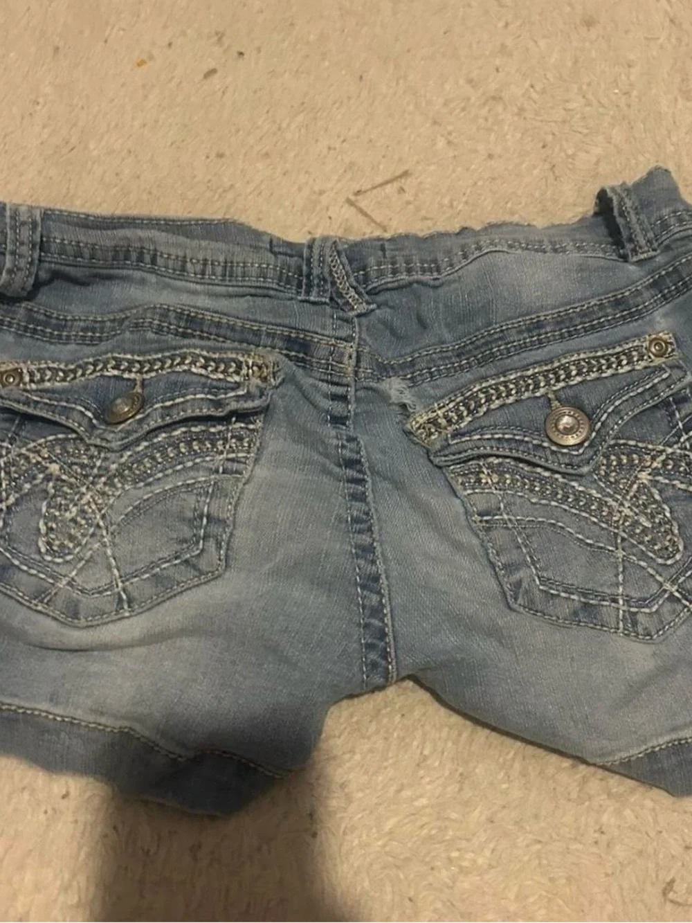 No Boundaries Light Blue Distressed Denim Shorts